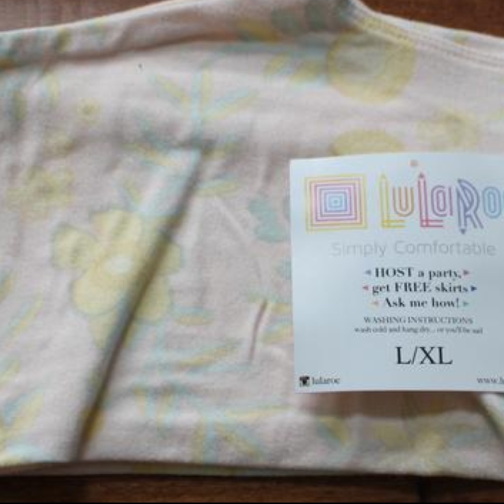 LuLaRoe kids leggings, size L/XL, pastel floral